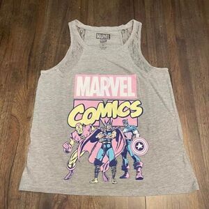 Junior’s Marvel Comic Book Tank Top